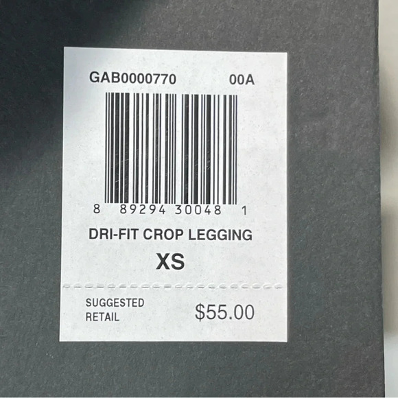 New Hurley Nike Dri-Fit Black Crop Legging Women size XS - Picture 5 of 10